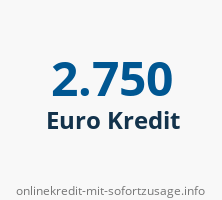 2750 Euro Kredit